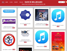 Tablet Screenshot of dancebillboard.com